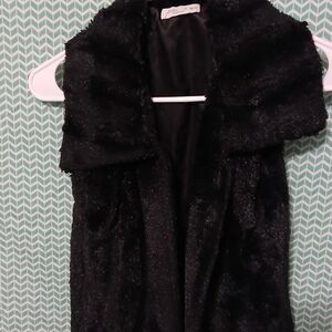 Pinc Kids Black Plush Vest